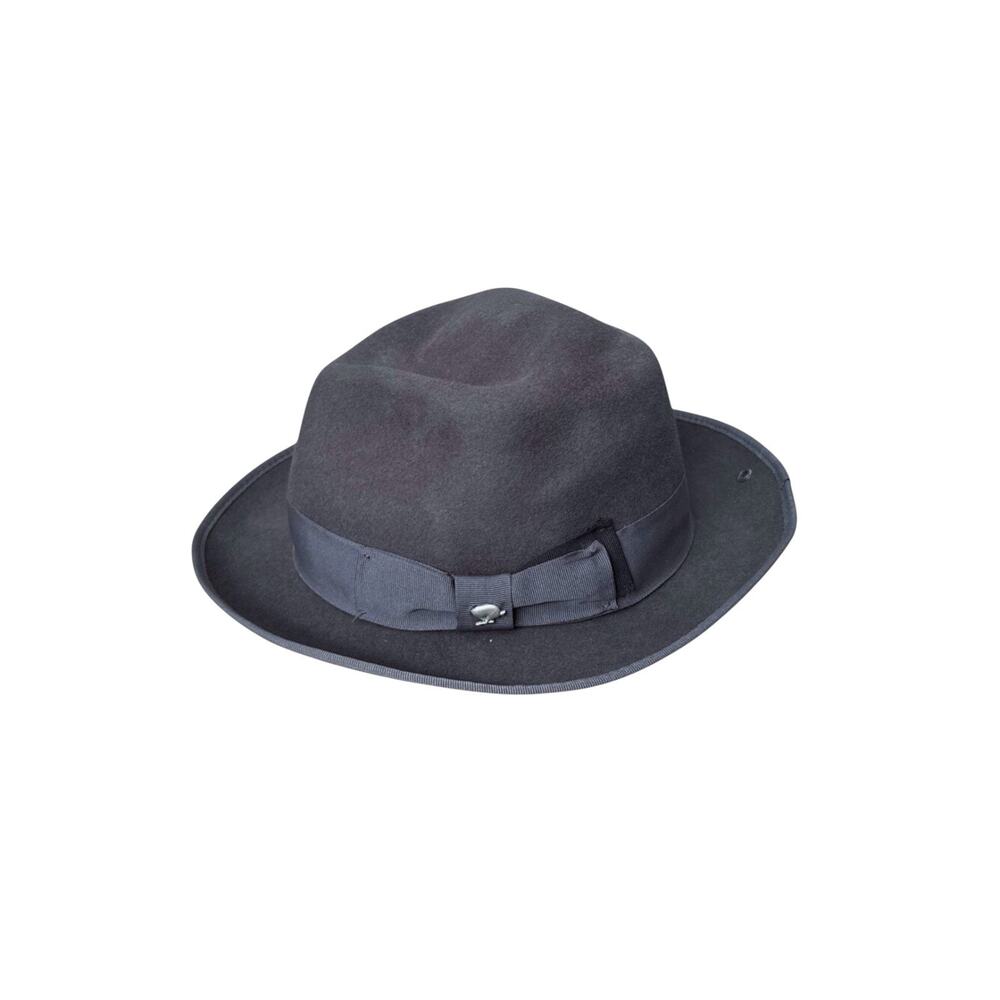 Peter Grimm Fedora Hat Mens Gray Wool Felt One Size Wide Brim Classic